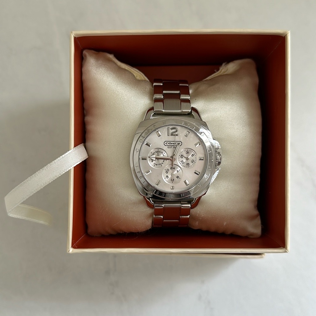 Coach Boyfriend 38 Mm Stainless Steel Multifunction Bracelet Watch